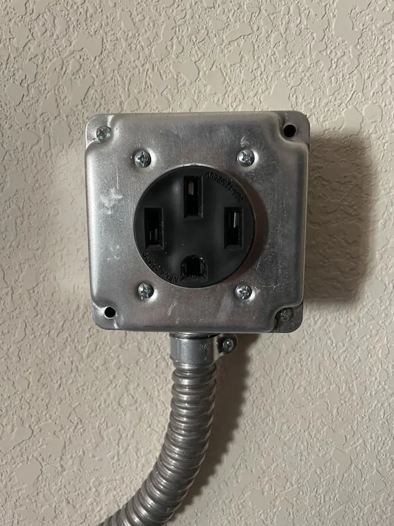 NEMA 14-50 outlet installed for Electrical Panel Upgrade in Davenport
